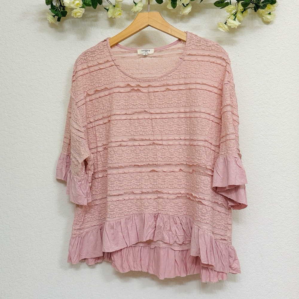 Umgee • Textured Ruffle Top